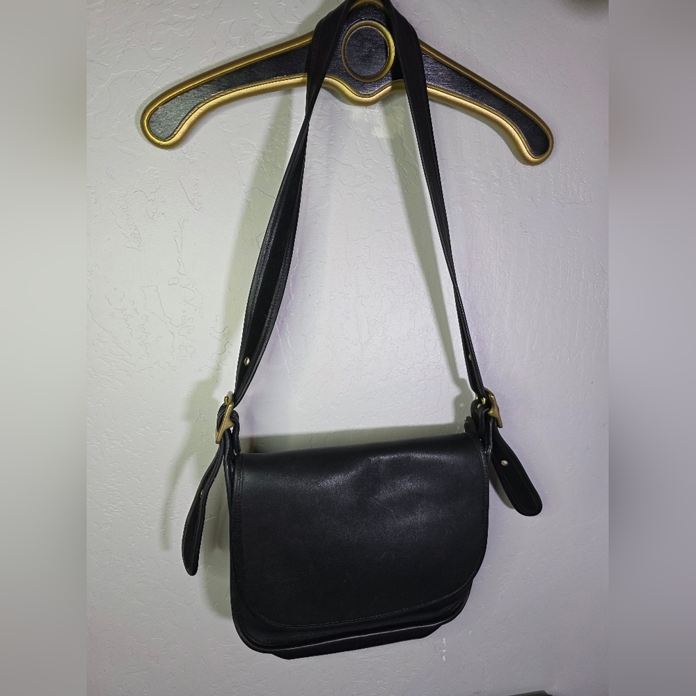 Coach Vintage Patricia Legacy Black Leather Crossbody Purse